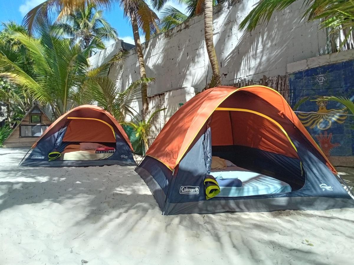 Chavez Eco Beach Camping And Cabanas Tulum Eksteriør bilde