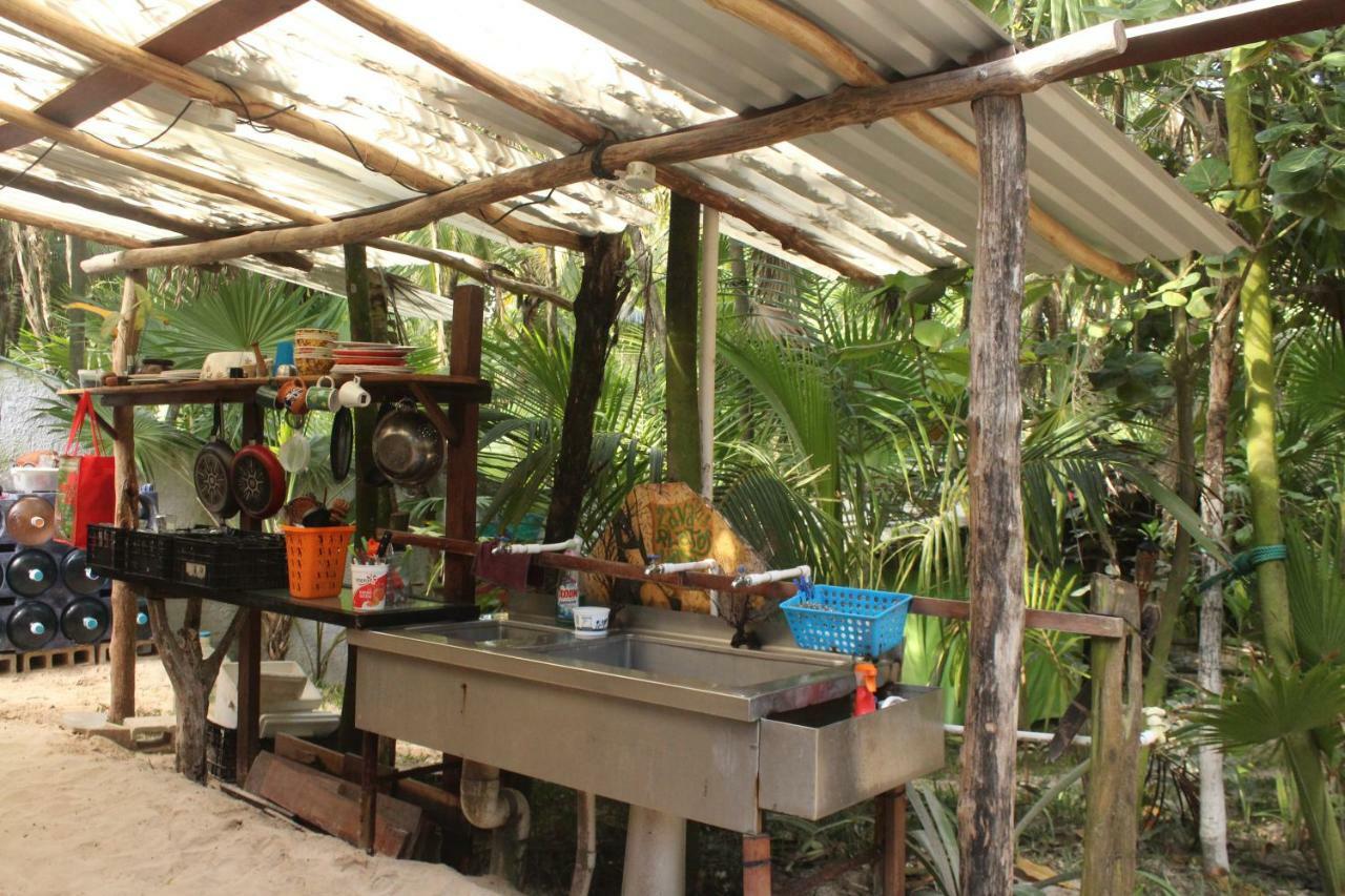 Chavez Eco Beach Camping And Cabanas Tulum Eksteriør bilde